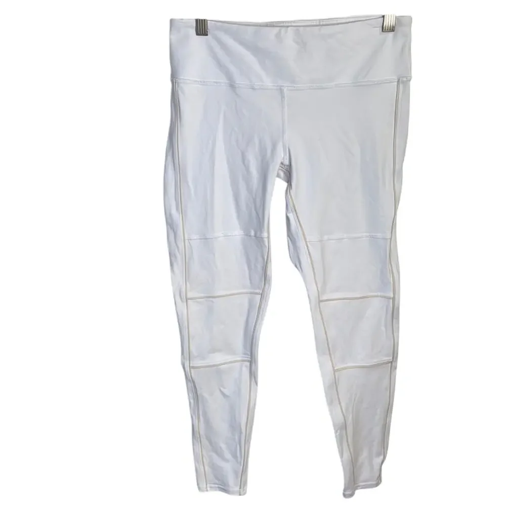 Alo Yoga 7/8 Airbrush White Guard Leggings W1295 Sz M